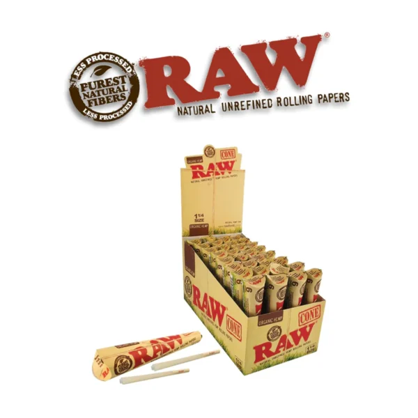 Raw Cones King Size Organic Hemp 3 pack