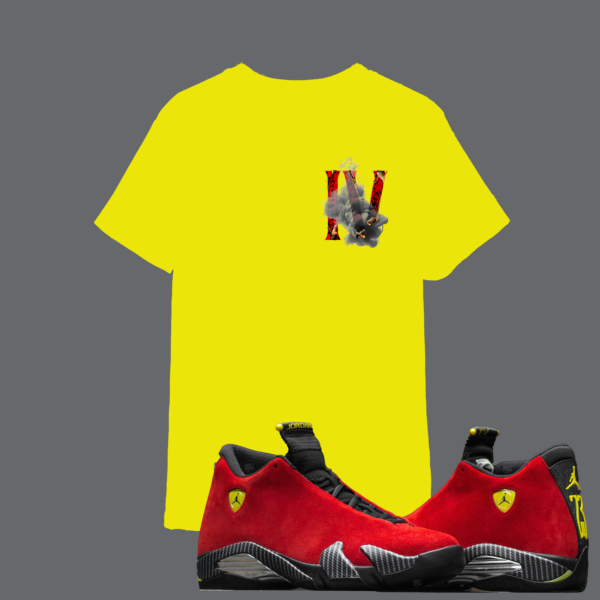 IV Ferrari T-Shirt ( Red/ yellow)