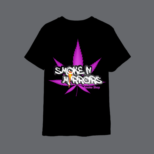 SNM Leaf T-Shirt ( blk/Fuchsia ) - Image 2