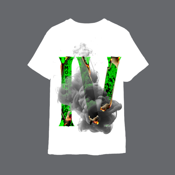 SNM Leaf T-Shirt ( White/green) - Image 2