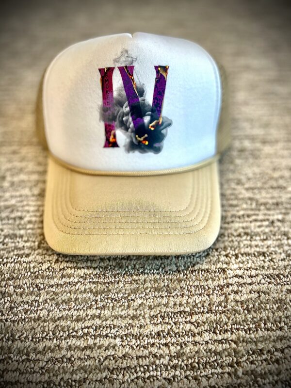 SNM IV hat ( Tan/fuchsia )