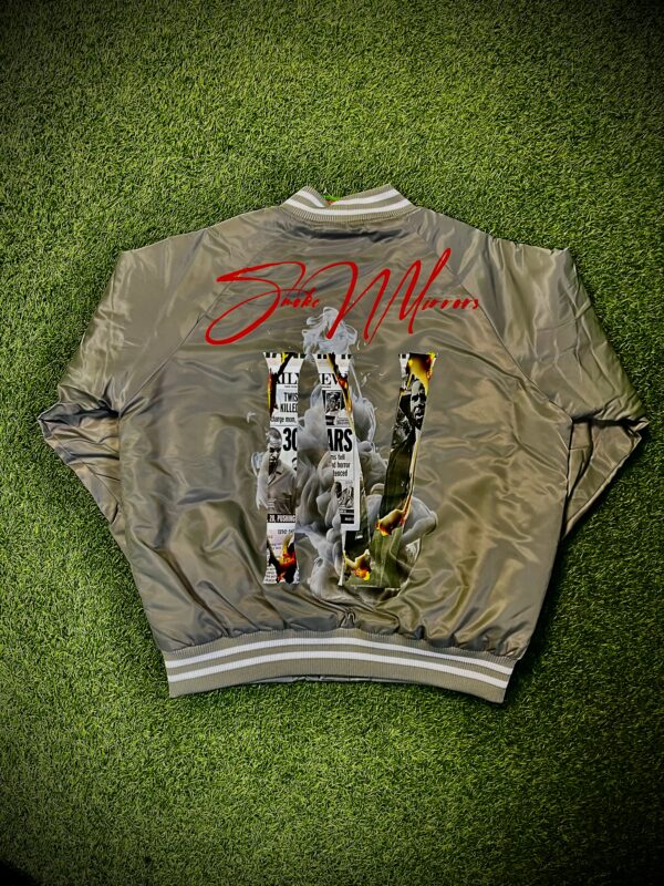SNM R. Kelly Bomber Jacket ( Red/Grey ) - Image 2