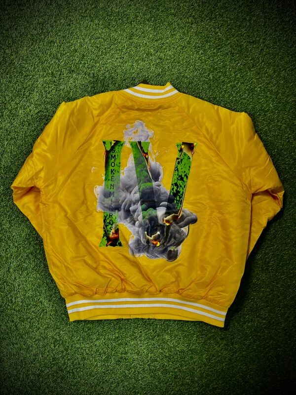 SNM Oakland Bomber Jacket ( gold / green ) - Image 2